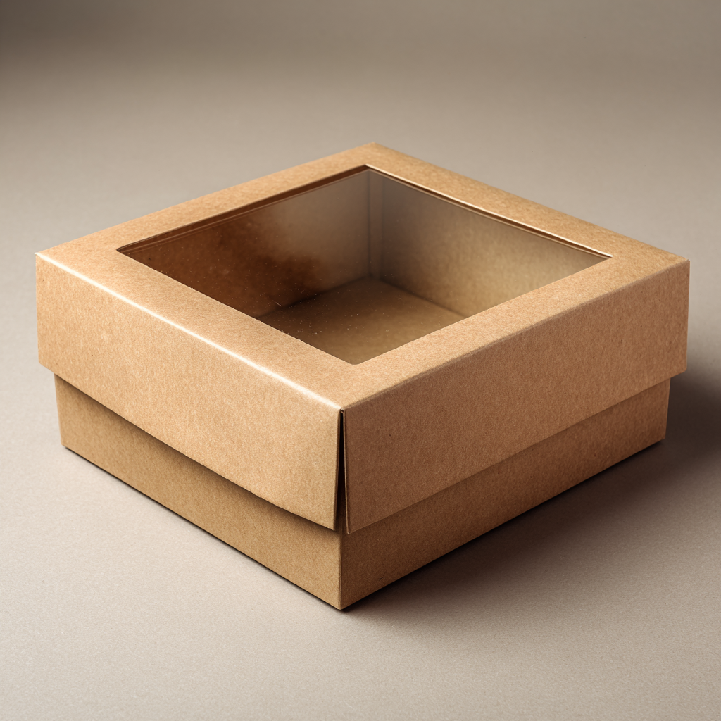 Custom cake box open showing food-safe interior — bakery and pastry packaging